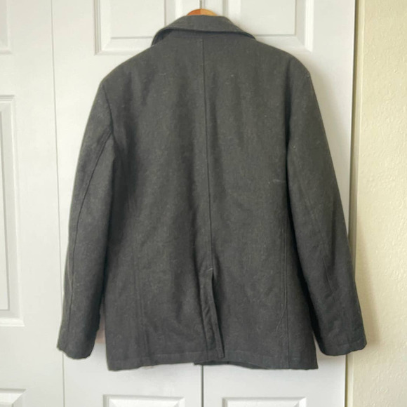 MICHAEL Michael Kors Gray Button Front Wool Blend Coat, Size L 🗣LAST CHANCE🗣 - Picture 3 of 4